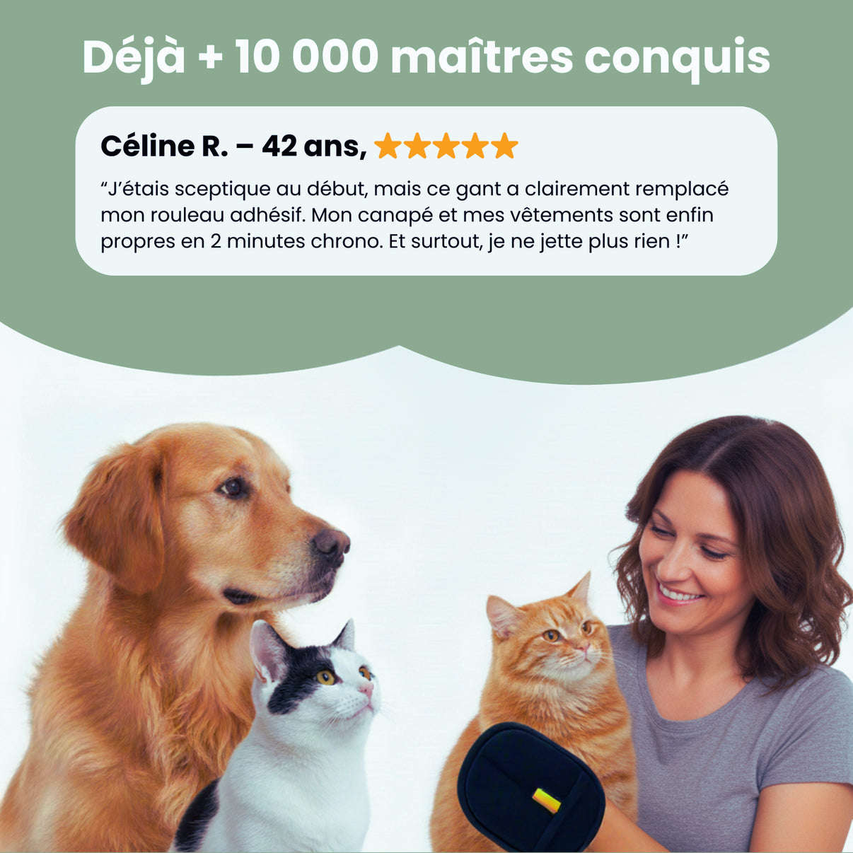 Gant Anti-Poils Réutilisable - Ami fidèle