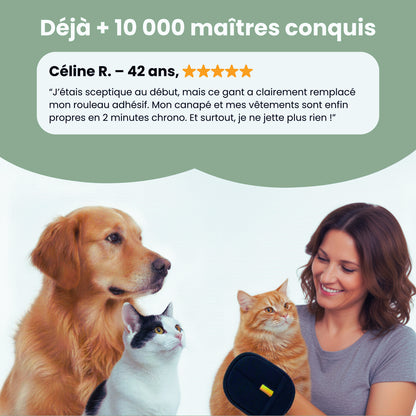 Gant Anti-Poils Réutilisable - Ami fidèle